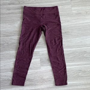 Aerie Maroon Sparkle Leggings Size Large